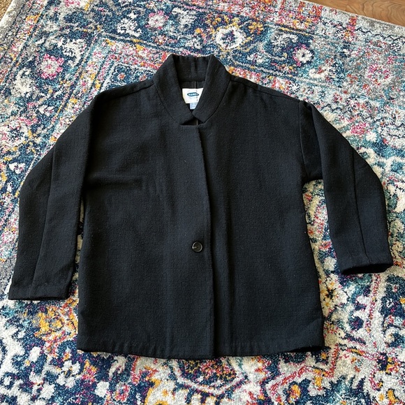 - Old navy black wool blend relaxed blazer / jacket size S - Picture 2 of 8